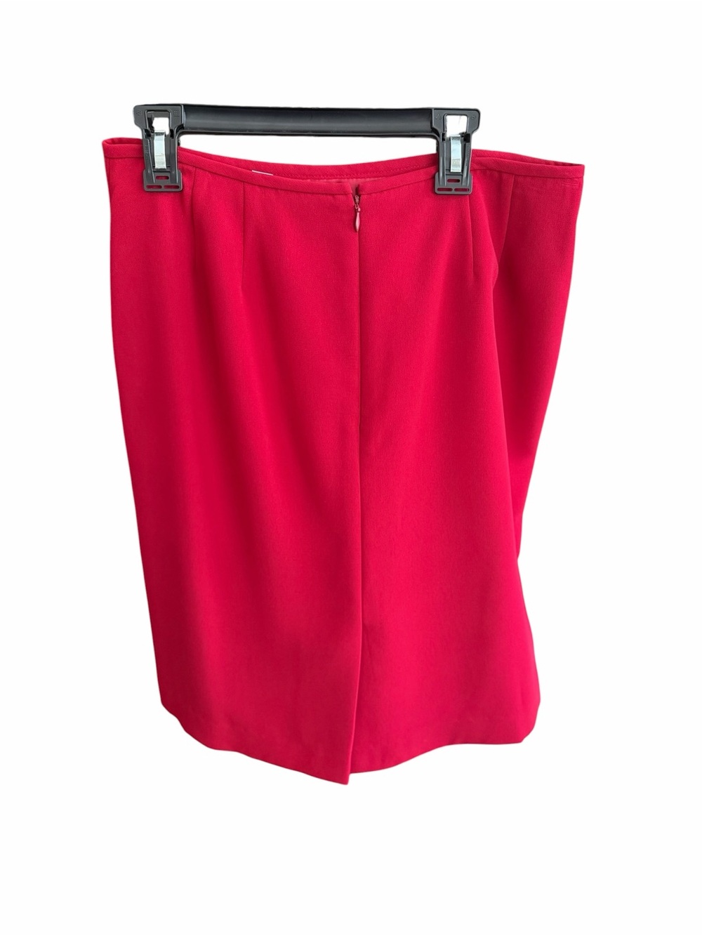 Le Suit Crimson Red Skirt Suit Set Size 10P Tailored Blazer Pencil Skirt Classic - Picture 6 of 12